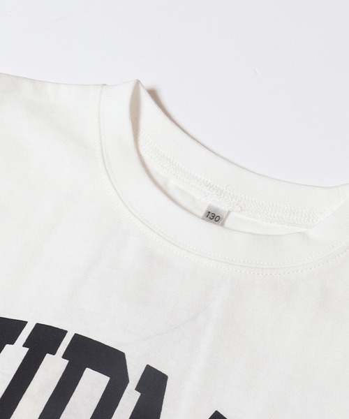 coca(coca)(コカ)の「キッズ 親子お揃いテールカットカレッジビッグTシャツ(Tシャツ/カットソー・キッズ・ライトグレー/ホワイト/ブラック/ライトブルー/B/ブルー/A/チャコール・120/130/140/150)」の22枚目の写真