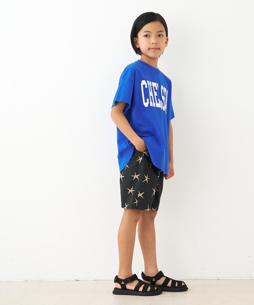 coca(coca)(コカ)の「キッズ 親子お揃いテールカットカレッジビッグTシャツ(Tシャツ/カットソー・キッズ・ライトグレー/ホワイト/ブラック/ライトブルー/B/ブルー/A/チャコール・120/130/140/150)」の13枚目の写真