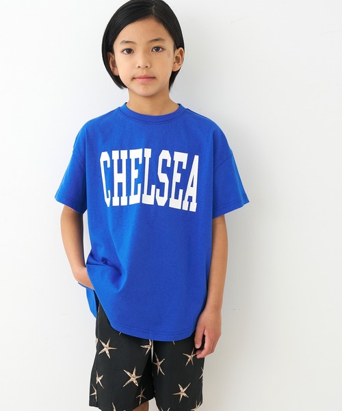 coca(coca)(コカ)の「キッズ 親子お揃いテールカットカレッジビッグTシャツ(Tシャツ/カットソー・キッズ・ライトグレー/ホワイト/ブラック/ライトブルー/B/ブルー/A/チャコール・120/130/140/150)」の14枚目の写真