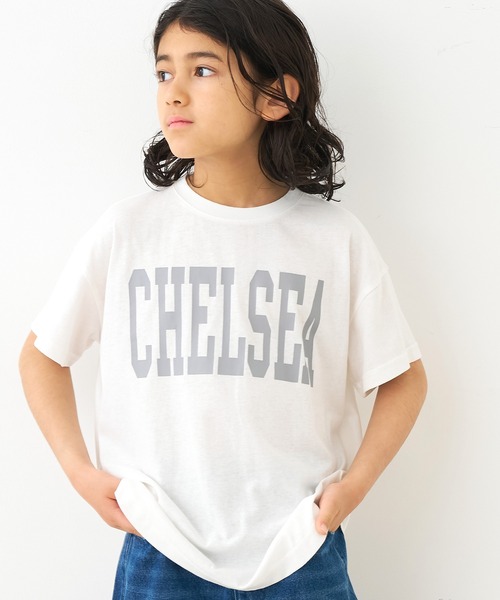 coca(coca)(コカ)の「キッズ 親子お揃いテールカットカレッジビッグTシャツ(Tシャツ/カットソー・キッズ・ライトグレー/ホワイト/ブラック/ライトブルー/B/ブルー/A/チャコール・120/130/140/150)」の17枚目の写真
