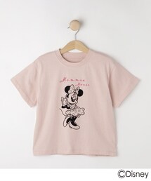 Disney（ディズニー）の「【Disney】フロッキー加工デザインTシャツ（Tシャツ/カットソー）」