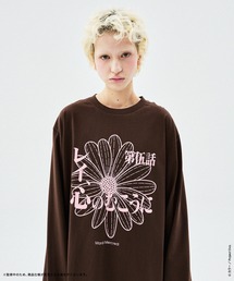 Mardi Mercredi（マルディメクルディ）の「OVERSIZED TSHIRT LONG SLEEVE FLOWERMARDI EVA REI（Tシャツ/カットソー）」
