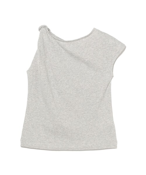 Ray BEAMS(レイビームス)の「アシンメトリー オフショルダー Tシャツ(Tシャツ/カットソー・レディース・ライトグレー/ブラック・ONE SIZE)」の11枚目の写真