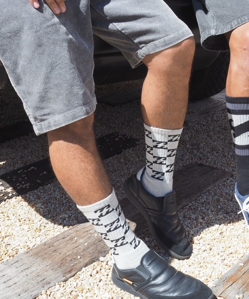 BILLABONG(ビラボン)の「BILLABONG メンズ WAVE CHECKER SOCKS ソックス 【2026年春夏モデル】(ソックス/靴下・メンズ・グレー/オフホワイト/ブラック・FREE)」の2枚目の写真