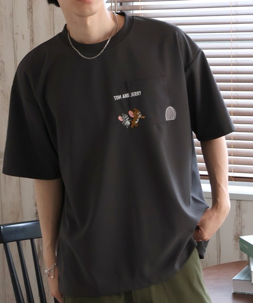 Tom&Jerry(トムアンドジェリー)の「【Tom & Jerry/トム & ジェリー】アムンゼン ポケット付き ロゴ 半袖Tシャツ(Tシャツ/カットソー・メンズ・ダークブルー/スミクロ/ライトグレー/ホワイト・M/L/LL)」の11枚目の写真