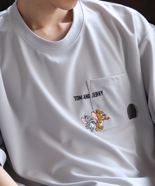 Tom&Jerry(トムアンドジェリー)の「【Tom & Jerry/トム & ジェリー】アムンゼン ポケット付き ロゴ 半袖Tシャツ(Tシャツ/カットソー・メンズ・ダークブルー/スミクロ/ライトグレー/ホワイト・M/L/LL)」の20枚目の写真