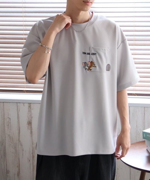 Tom&Jerry(トムアンドジェリー)の「【Tom & Jerry/トム & ジェリー】アムンゼン ポケット付き ロゴ 半袖Tシャツ(Tシャツ/カットソー・メンズ・ダークブルー/スミクロ/ライトグレー/ホワイト・M/L/LL)」の22枚目の写真