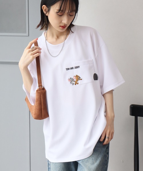 Tom&Jerry(トムアンドジェリー)の「【Tom & Jerry/トム & ジェリー】アムンゼン ポケット付き ロゴ 半袖Tシャツ(Tシャツ/カットソー・メンズ・ダークブルー/スミクロ/ライトグレー/ホワイト・M/L/LL)」の8枚目の写真