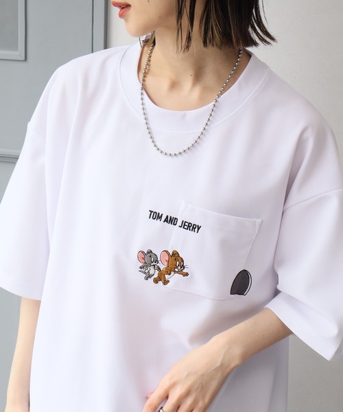 Tom&Jerry(トムアンドジェリー)の「【Tom & Jerry/トム & ジェリー】アムンゼン ポケット付き ロゴ 半袖Tシャツ(Tシャツ/カットソー・メンズ・ダークブルー/スミクロ/ライトグレー/ホワイト・M/L/LL)」の9枚目の写真