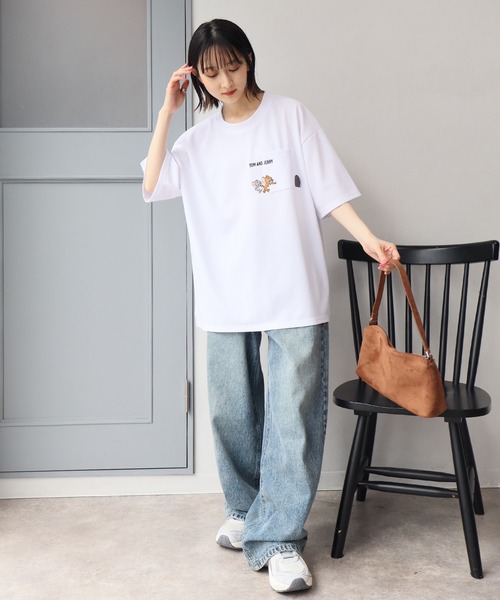 Tom&Jerry(トムアンドジェリー)の「【Tom & Jerry/トム & ジェリー】アムンゼン ポケット付き ロゴ 半袖Tシャツ(Tシャツ/カットソー・メンズ・ダークブルー/スミクロ/ライトグレー/ホワイト・M/L/LL)」の10枚目の写真