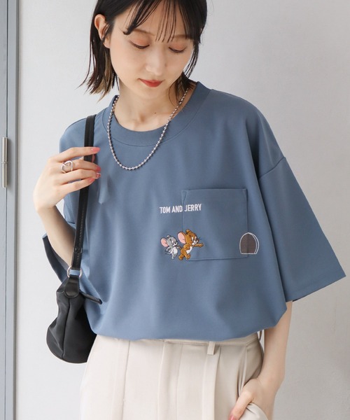 Tom&Jerry(トムアンドジェリー)の「【Tom & Jerry/トム & ジェリー】アムンゼン ポケット付き ロゴ 半袖Tシャツ(Tシャツ/カットソー・メンズ・ダークブルー/スミクロ/ライトグレー/ホワイト・M/L/LL)」の15枚目の写真