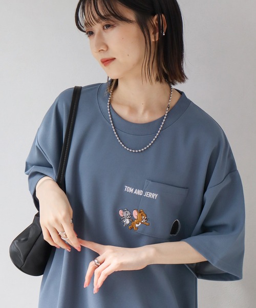 Tom&Jerry(トムアンドジェリー)の「【Tom & Jerry/トム & ジェリー】アムンゼン ポケット付き ロゴ 半袖Tシャツ(Tシャツ/カットソー・メンズ・ダークブルー/スミクロ/ライトグレー/ホワイト・M/L/LL)」の17枚目の写真