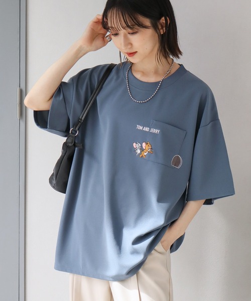 Tom&Jerry(トムアンドジェリー)の「【Tom & Jerry/トム & ジェリー】アムンゼン ポケット付き ロゴ 半袖Tシャツ(Tシャツ/カットソー・メンズ・ダークブルー/スミクロ/ライトグレー/ホワイト・M/L/LL)」の18枚目の写真