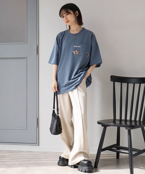 Tom&Jerry(トムアンドジェリー)の「【Tom & Jerry/トム & ジェリー】アムンゼン ポケット付き ロゴ 半袖Tシャツ(Tシャツ/カットソー・メンズ・ダークブルー/スミクロ/ライトグレー/ホワイト・M/L/LL)」の19枚目の写真