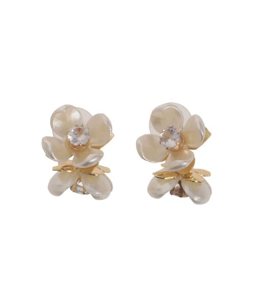 EATME（イートミー）の「ダブルフラワーピアス（ピアス（両耳用）・レディース・ゴールド・FREE）」の14枚目の写真