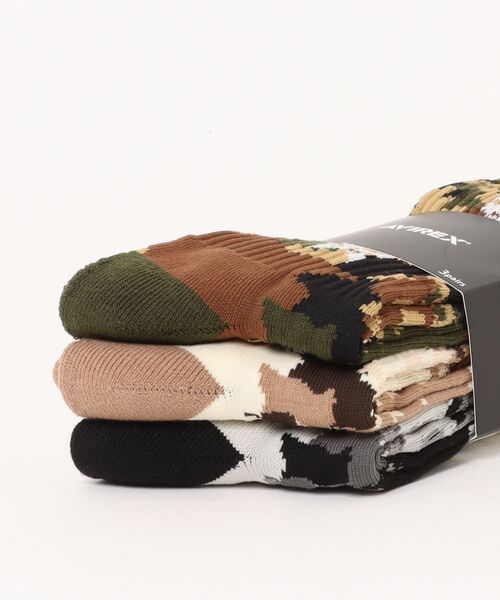 AVIREX(アヴィレックス)の「【78】【AVIREX】Ccamouflage 3P Socks(ソックス/靴下・メンズ・カモフラージュ・25-27)」の2枚目の写真