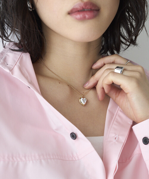 Junco Paris/ジュンコパリ vintage porcelain heart necklace / COL26P