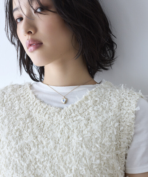 JUNCO Paris(ジュンコパリ)の「Junco Paris/ジュンコパリ vintage porcelain heart necklace / COL26P-FH01 / ヴィンテージ ハートモチーフ ロケット ネックレス(ネックレス・レディース・ブルー/レッド・ONE SIZE)」の7枚目の写真