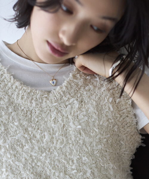 JUNCO Paris(ジュンコパリ)の「Junco Paris/ジュンコパリ vintage porcelain heart necklace / COL26P-FH01 / ヴィンテージ ハートモチーフ ロケット ネックレス(ネックレス・レディース・ブルー/レッド・ONE SIZE)」の8枚目の写真