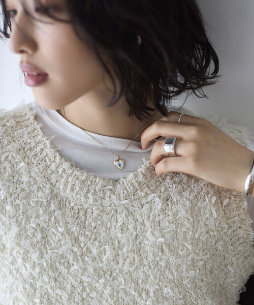 JUNCO Paris(ジュンコパリ)の「Junco Paris/ジュンコパリ vintage porcelain heart necklace / COL26P-FH01 / ヴィンテージ ハートモチーフ ロケット ネックレス(ネックレス・レディース・ブルー/レッド・ONE SIZE)」の9枚目の写真