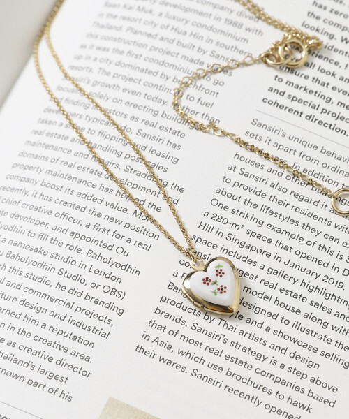 JUNCO Paris(ジュンコパリ)の「Junco Paris/ジュンコパリ vintage porcelain heart necklace / COL26P-FH01 / ヴィンテージ ハートモチーフ ロケット ネックレス(ネックレス・レディース・ブルー/レッド・ONE SIZE)」の11枚目の写真