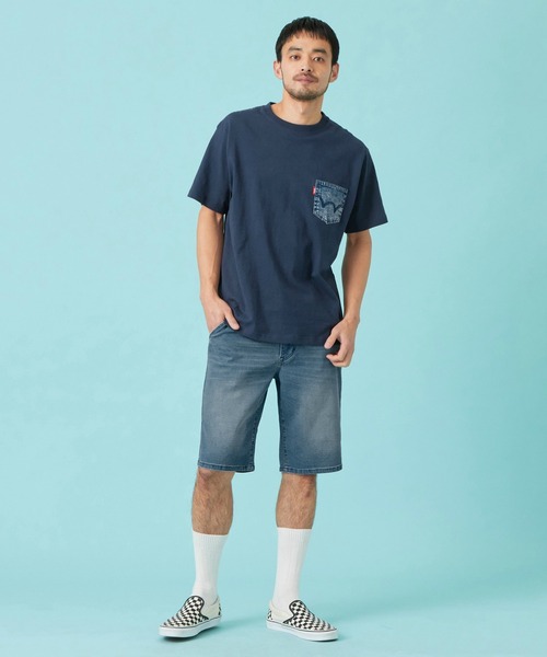 EDWIN(エドウィン)の「EDWIN エドウィン デニムポケット Tシャツ 半袖(Tシャツ/カットソー・メンズ・ネイビー/ブルー/アイボリー/ブラック・MEDIUM/LARGE/X-LARGE)」の11枚目の写真