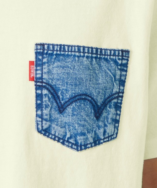 EDWIN(エドウィン)の「EDWIN エドウィン デニムポケット Tシャツ 半袖(Tシャツ/カットソー・メンズ・ネイビー/ブルー/アイボリー/ブラック・MEDIUM/LARGE/X-LARGE)」の17枚目の写真