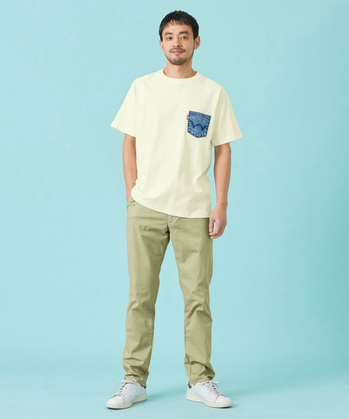 EDWIN(エドウィン)の「EDWIN エドウィン デニムポケット Tシャツ 半袖(Tシャツ/カットソー・メンズ・ネイビー/ブルー/アイボリー/ブラック・MEDIUM/LARGE/X-LARGE)」の18枚目の写真