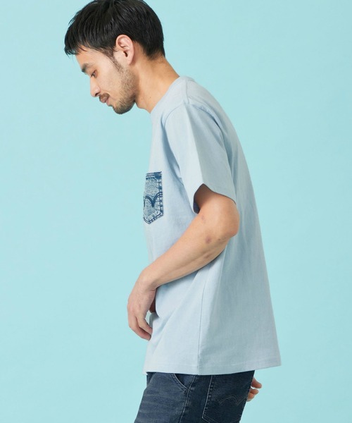 EDWIN(エドウィン)の「EDWIN エドウィン デニムポケット Tシャツ 半袖(Tシャツ/カットソー・メンズ・ネイビー/ブルー/アイボリー/ブラック・MEDIUM/LARGE/X-LARGE)」の22枚目の写真