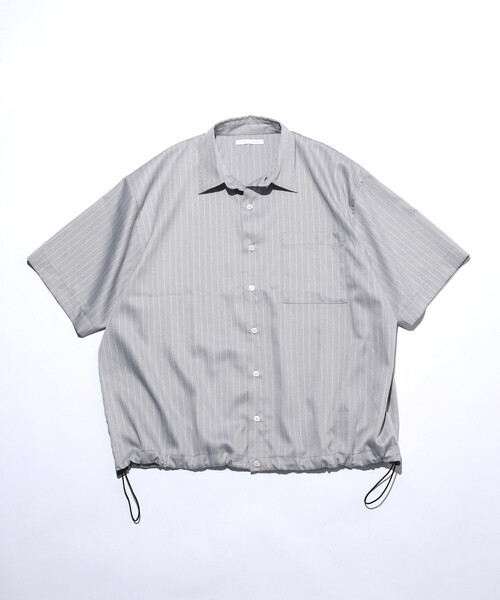 Firsthand(ファーストハンド)の「Firsthand/ファーストハンド スピンドル ストライプ ショートスリーブ シャツ / セットアップ対応(シャツ/ブラウス・メンズ・ブラック/ベージュ/グレー・LARGE/MEDIUM)」の21枚目の写真