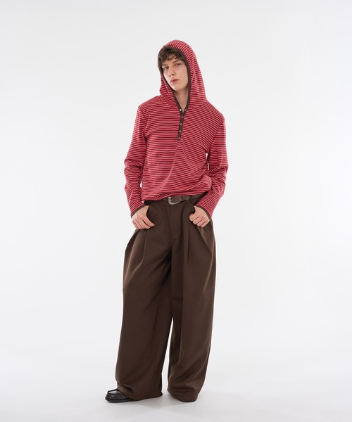CROSS TUCK WIDE SLACKS / クロスタックワイドスラックス（スラックス