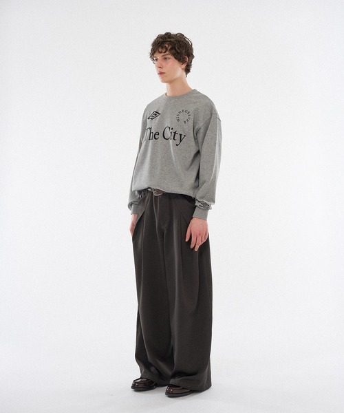 WISH FOR EVER(ウィッシュフォーエバー)の「CROSS TUCK WIDE SLACKS / クロスタックワイドスラックス(スラックス・メンズ・チャコールグレー/ベージュ/ブラウン・MEDIUM/SMALL/LARGE)」の8枚目の写真