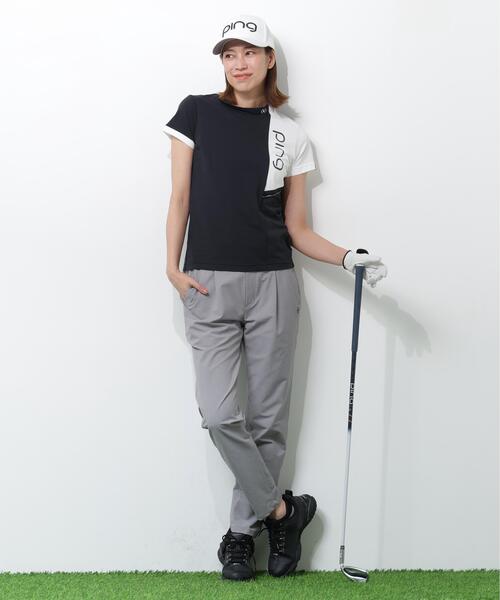 PING(ピン)の「【PING APPAREL】クイックドライバイカラー半袖カノコハイネックカットソー <PERFORMANCE> (LADIES)(Tシャツ/カットソー・レディース・ブラック/ホワイト/ピンク・L/M/LL/S)」の5枚目の写真
