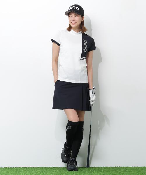 PING(ピン)の「【PING APPAREL】クイックドライバイカラー半袖カノコハイネックカットソー <PERFORMANCE> (LADIES)(Tシャツ/カットソー・レディース・ブラック/ホワイト/ピンク・L/M/LL/S)」の10枚目の写真