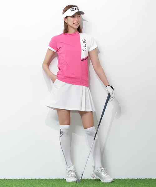 PING(ピン)の「【PING APPAREL】クイックドライバイカラー半袖カノコハイネックカットソー <PERFORMANCE> (LADIES)(Tシャツ/カットソー・レディース・ブラック/ホワイト/ピンク・L/M/LL/S)」の15枚目の写真