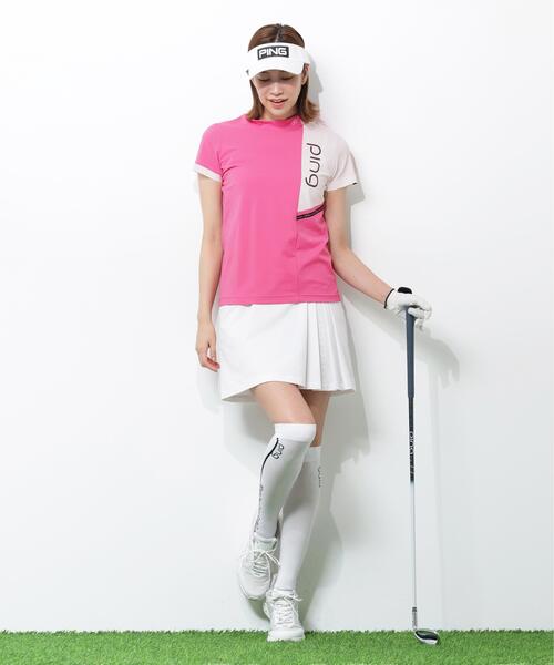 PING(ピン)の「【PING APPAREL】クイックドライバイカラー半袖カノコハイネックカットソー <PERFORMANCE> (LADIES)(Tシャツ/カットソー・レディース・ブラック/ホワイト/ピンク・L/M/LL/S)」の16枚目の写真