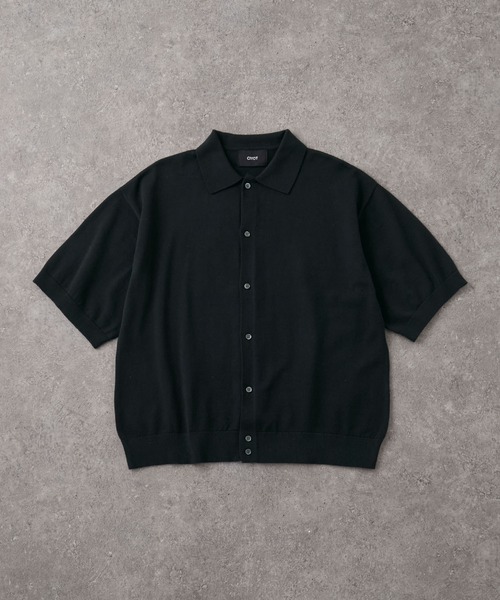 CIYOT(シヨウト)の「【CIYOT】ドライタッチ コンパクト ニットシャツカーディガン<マシンウォッシャブル>(シャツ/ブラウス・メンズ・杢グレー/ライトブラック/ダークネイビー/ダークブラウン・S/M/L)」の11枚目の写真