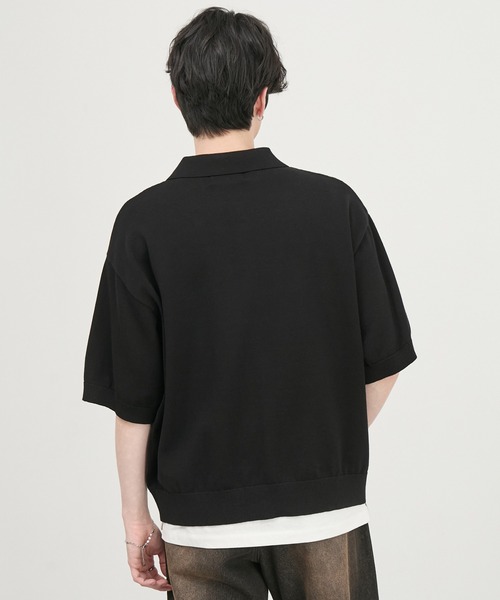 CIYOT(シヨウト)の「【CIYOT】ドライタッチ コンパクト ニットシャツカーディガン<マシンウォッシャブル>(シャツ/ブラウス・メンズ・杢グレー/ライトブラック/ダークネイビー/ダークブラウン・S/M/L)」の22枚目の写真