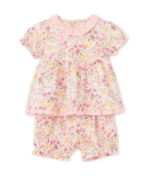 sense of wonder(センスオブワンダー)の「フラワーガーデンベビースーツ(ロンパース・キッズ・ピンク/イエロー・70-80cm)」の1枚目の写真