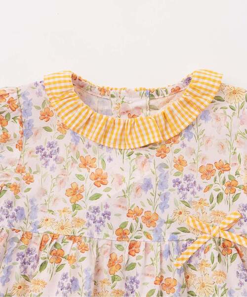 sense of wonder(センスオブワンダー)の「フラワーガーデンベビースーツ(ロンパース・キッズ・ピンク/イエロー・70-80cm)」の5枚目の写真