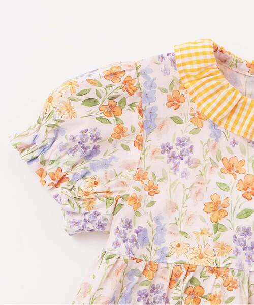 sense of wonder(センスオブワンダー)の「フラワーガーデンベビースーツ(ロンパース・キッズ・ピンク/イエロー・70-80cm)」の6枚目の写真