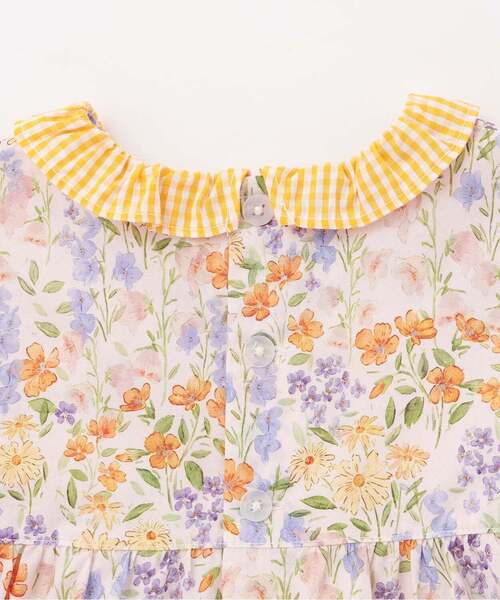 sense of wonder(センスオブワンダー)の「フラワーガーデンベビースーツ(ロンパース・キッズ・ピンク/イエロー・70-80cm)」の8枚目の写真