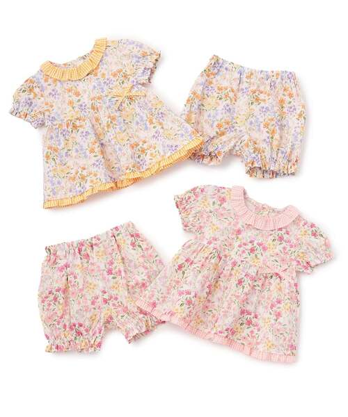 sense of wonder(センスオブワンダー)の「フラワーガーデンベビースーツ(ロンパース・キッズ・ピンク/イエロー・70-80cm)」の12枚目の写真