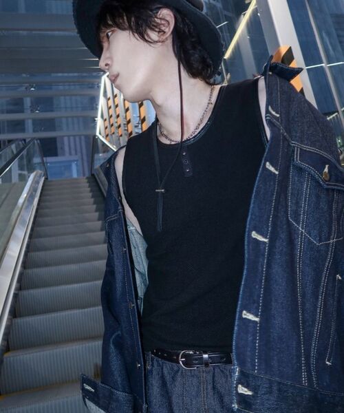 RSSC(アールエスエスシー)の「LEATHER MIXED SLEEVELESS - BLACK(Tシャツ/カットソー・レディース・その他・0/1/2)」の14枚目の写真