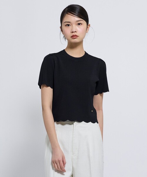 TOCCA(トッカ)の「LITTLE RIPPLES ニットトップス(ニット/セーター・レディース・アイボリー系/ピンク系/ブラック系・SMALL/MEDIUM)」の2枚目の写真