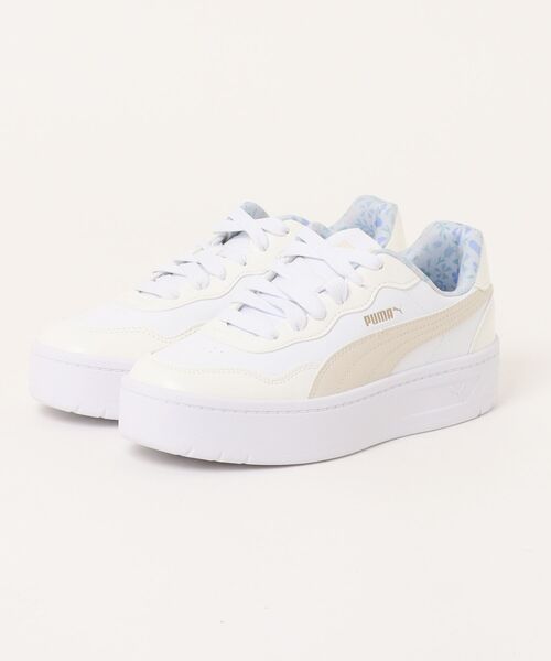 PUMA 花柄 スニーカー ホワイト セール】PUMA プーマ COURT LALLY SKYE FLOWER レディース厚底