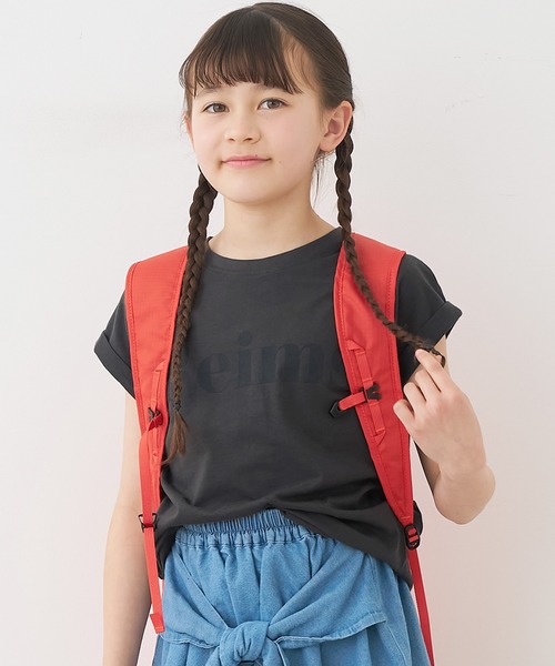 coca(coca)(コカ)の「キッズ 親子お揃いフレンチスリーブプリントTシャツ(Tシャツ/カットソー・キッズ・B/ライトピンク/ライトブルー/オートミール/ネイビー/チャコール/ベージュ/A・150/140/130/120)」の2枚目の写真