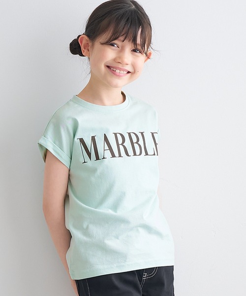 coca(coca)(コカ)の「キッズ 親子お揃いフレンチスリーブプリントTシャツ(Tシャツ/カットソー・キッズ・B/ライトピンク/ライトブルー/オートミール/ネイビー/チャコール/ベージュ/A・150/140/130/120)」の5枚目の写真