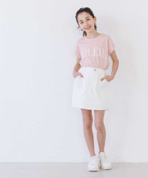 coca(coca)(コカ)の「キッズ 親子お揃いフレンチスリーブプリントTシャツ(Tシャツ/カットソー・キッズ・B/ライトピンク/ライトブルー/オートミール/ネイビー/チャコール/ベージュ/A・150/140/130/120)」の13枚目の写真
