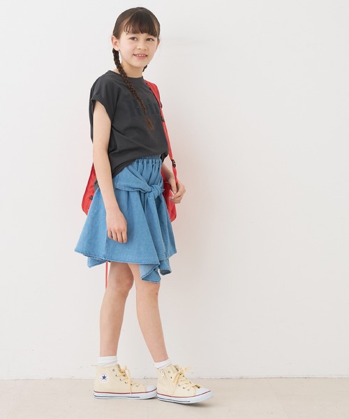 coca(coca)(コカ)の「キッズ 親子お揃いフレンチスリーブプリントTシャツ(Tシャツ/カットソー・キッズ・B/ライトピンク/ライトブルー/オートミール/ネイビー/チャコール/ベージュ/A・150/140/130/120)」の18枚目の写真